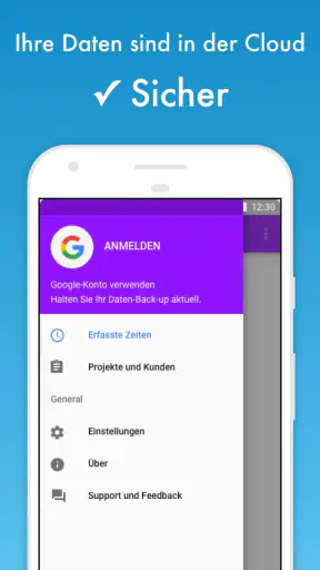 TSQ Arbeitszeiterfassung screenshot