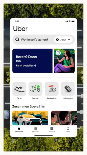 Uber - Eine Fahrt bestellen screenshot