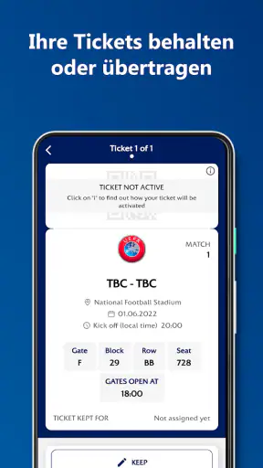 UEFA Mobile Tickets screenshot