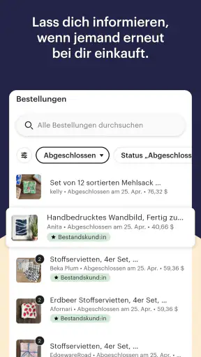 Verkaufen auf Etsy: Mein Shop screenshot