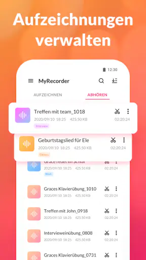 Voice Recorder & Sprachmemos screenshot