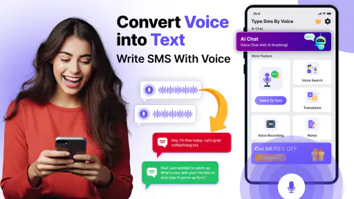 Voice SMS Typing: SMS by Voice screenshot