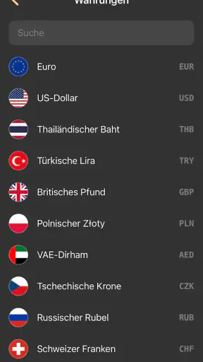 Währungsrechner - Wechselkurs screenshot