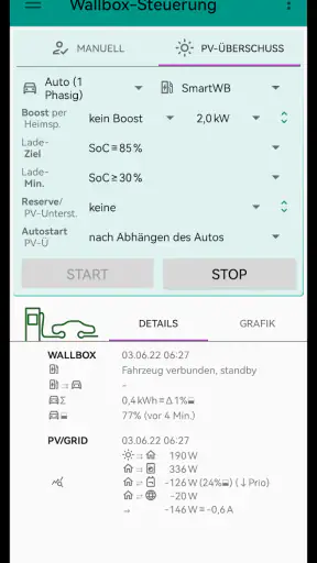 Wallbox-Steuerung für E-Autos screenshot