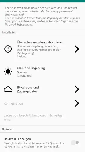 Wallbox-Steuerung für E-Autos screenshot