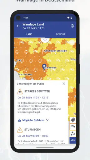 WarnWetter screenshot