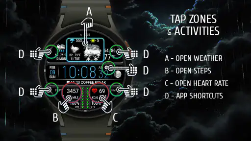 Weather watch face W7.5 screenshot