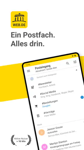 WEB.DE Mail, Cloud & News screenshot