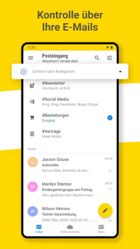 WEB.DE Mail, Cloud & News screenshot