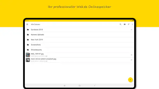 WEB.DE Online-Speicher screenshot
