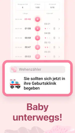 Wehenzähler - Die Wehen App screenshot