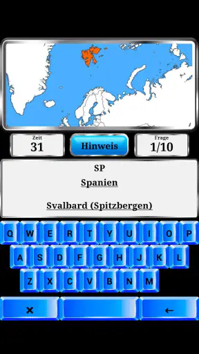 Welt Geographie - Quiz-Spiel screenshot
