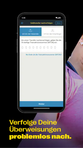 Western Union Geldtransfer screenshot