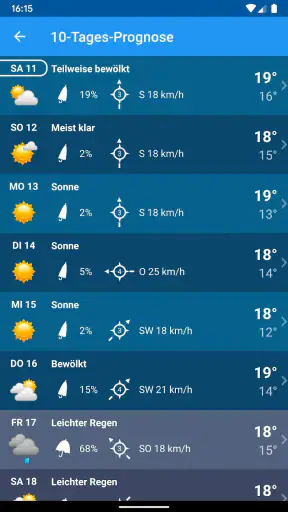 Wetter Deutschland XL PRO screenshot