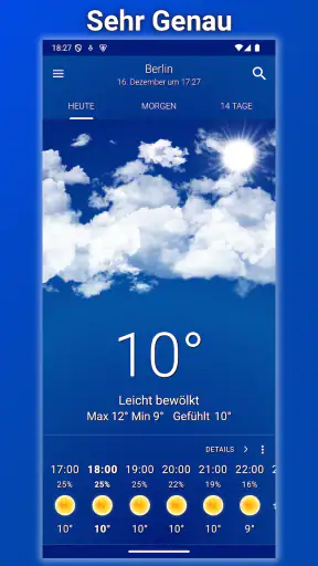 Wetter: Heiterer Himmel screenshot