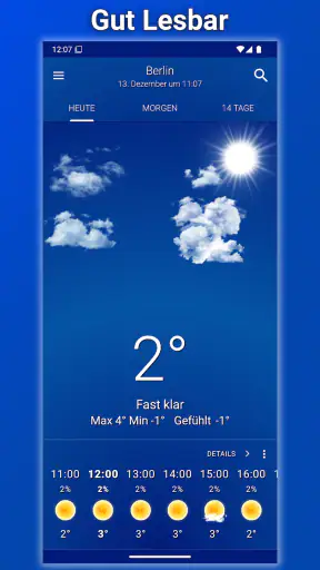Wetter: Heiterer Himmel screenshot