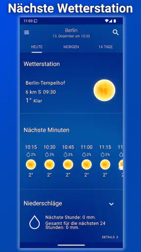 Wetter: Heiterer Himmel screenshot