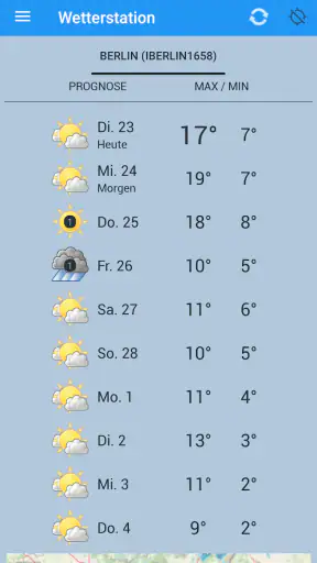 Wetterstation screenshot
