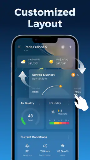 Wettervorhersage screenshot