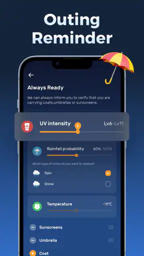 Wettervorhersage screenshot
