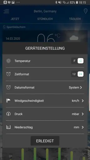 Wettervorhersage App screenshot