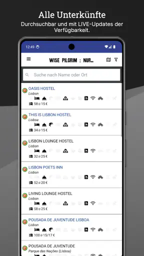 Wise Pilgrim Camino Portugués screenshot