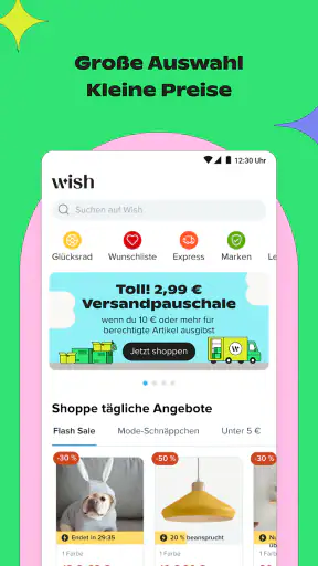Wish: Shoppen und Sparen screenshot