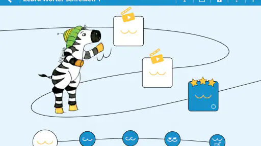 Wörter schreiben 1 mit Zebra screenshot