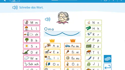 Wörter schreiben 1 mit Zebra screenshot