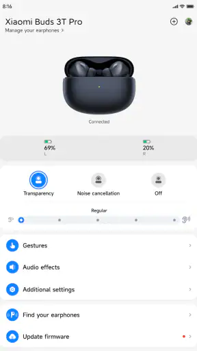 Xiaomi Earbuds screenshot