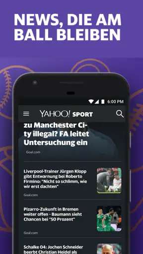 Yahoo Sport screenshot