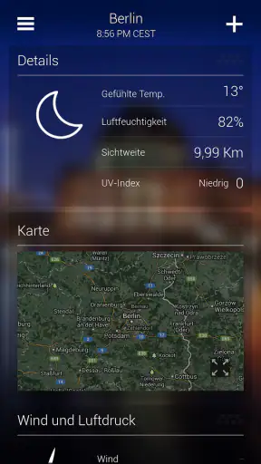 Yahoo Wetter screenshot