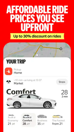 Yango: taxi, food, delivery screenshot