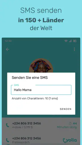 Yolla ins Ausland Telefonieren screenshot
