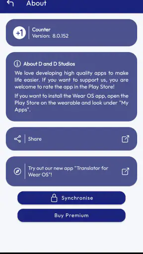 Zähler für Wear OS screenshot