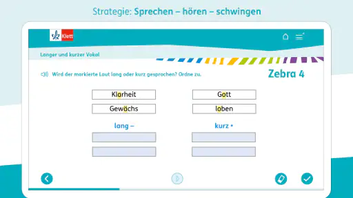 Zebra Deutsch Klasse 1-4 screenshot