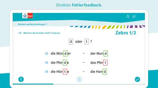 Zebra Deutsch Klasse 1-4 screenshot