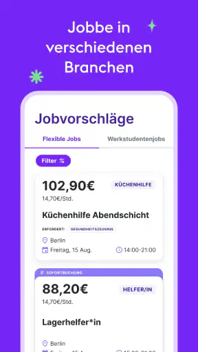 Zenjob - Flexible Nebenjobs screenshot
