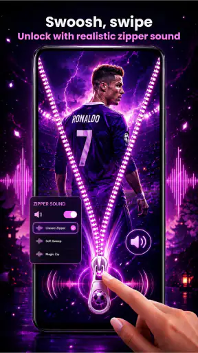 Zipper Lock Screen Customizer screenshot