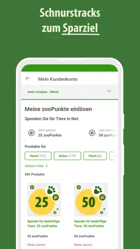 zooplus - Tierbedarf Online screenshot