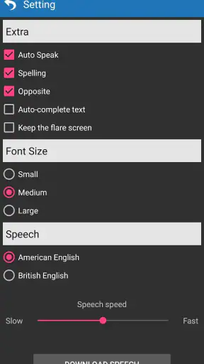 القاموس الذهبي ناطق (انجليزي) screenshot