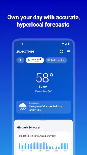 1Weather Forecasts & Radar screenshot