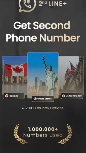 2nd Line+ Phone Number & eSIM screenshot