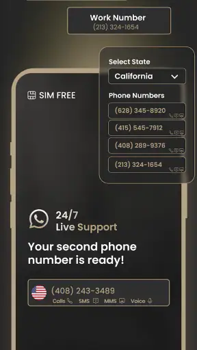 2nd Line+ Phone Number & eSIM screenshot