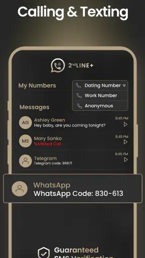 2nd Line+ Phone Number & eSIM screenshot