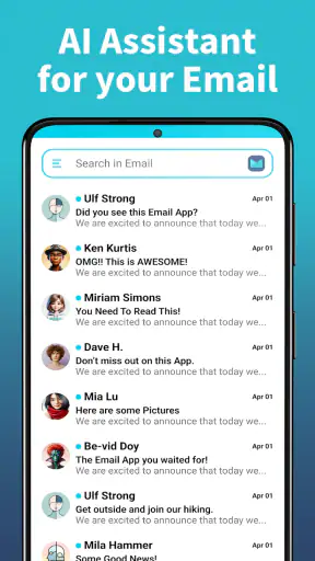AI Mail Home- Email Homescreen screenshot