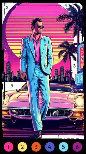 Alpha Color: Men coloring book screenshot