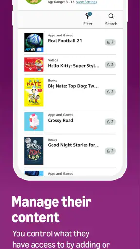 Amazon Kids Parent Dashboard screenshot