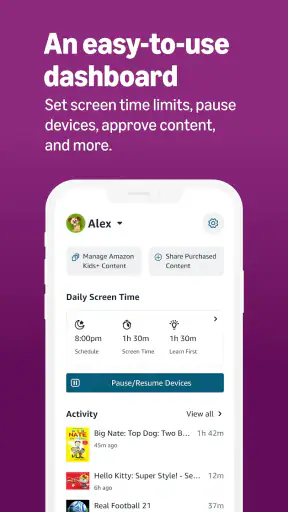 Amazon Kids Parent Dashboard screenshot