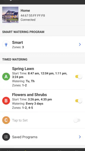 B-hyve screenshot